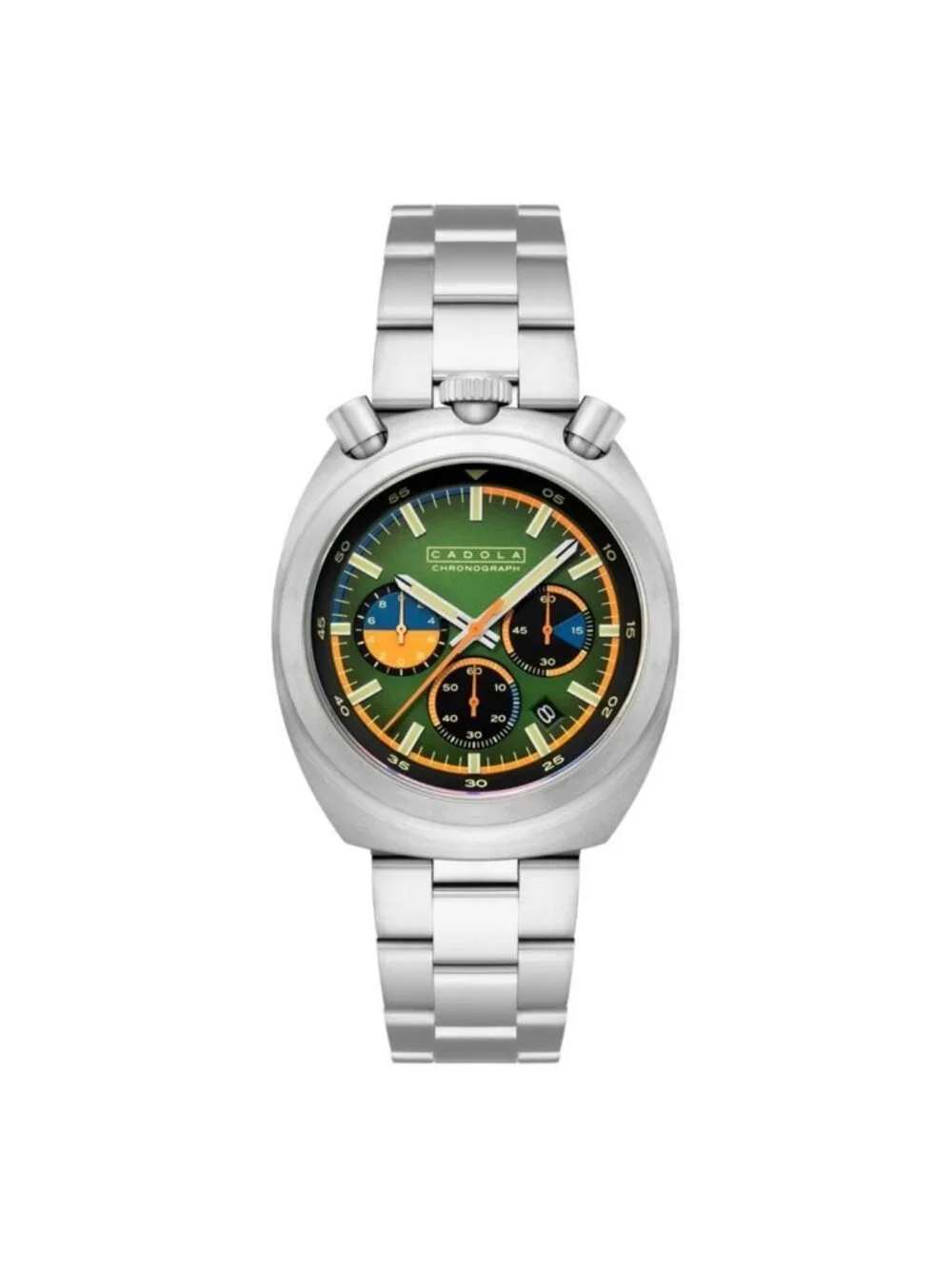 NWT Cadola Testa Di Toro Chronograph Quartz Green Dial Men's Watch